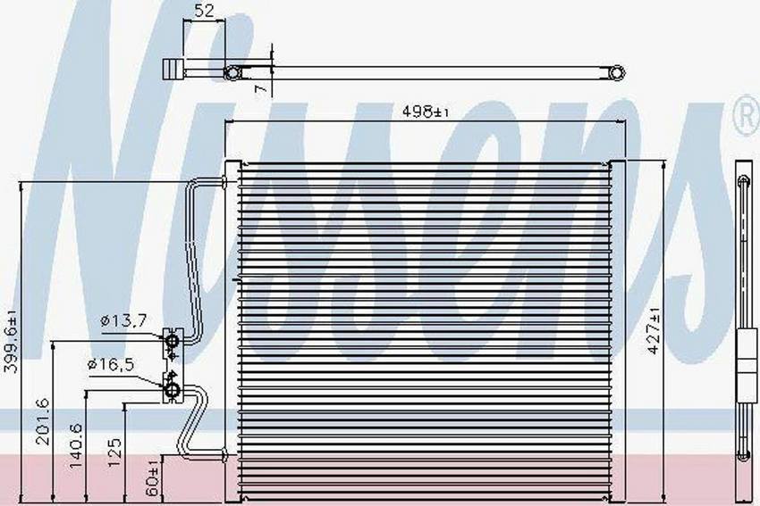 BMW A/C Condenser 64538373924 - Nissens 94275